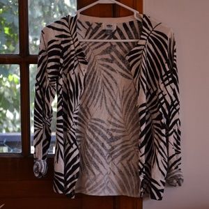Palm Tree Print, Button Up Cardigan!